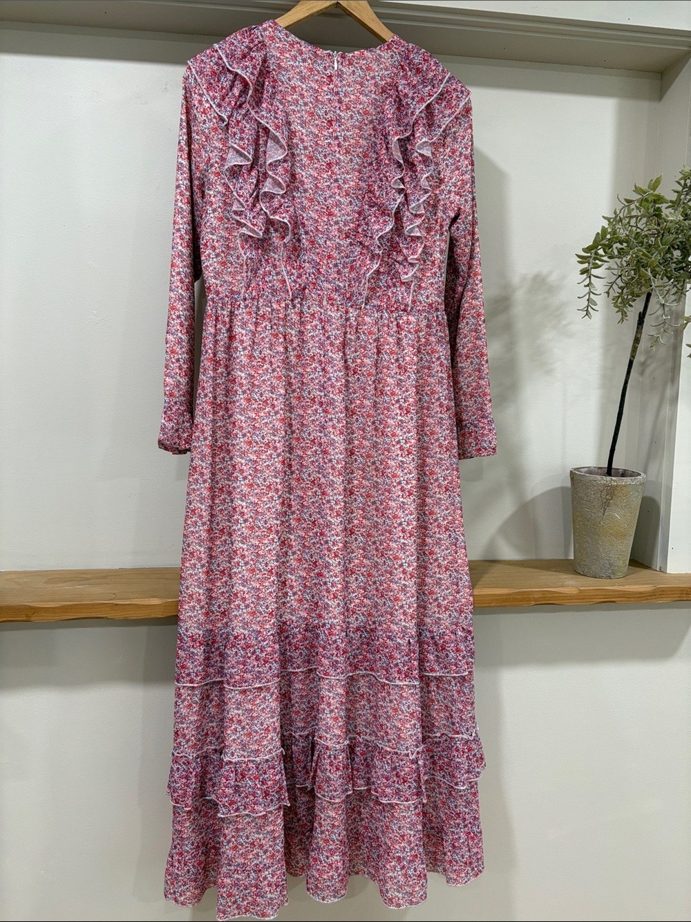 Gemma Allright Floral Farmhouse Ruffle Maxi Dress, Size M - Picture 5 of 12
